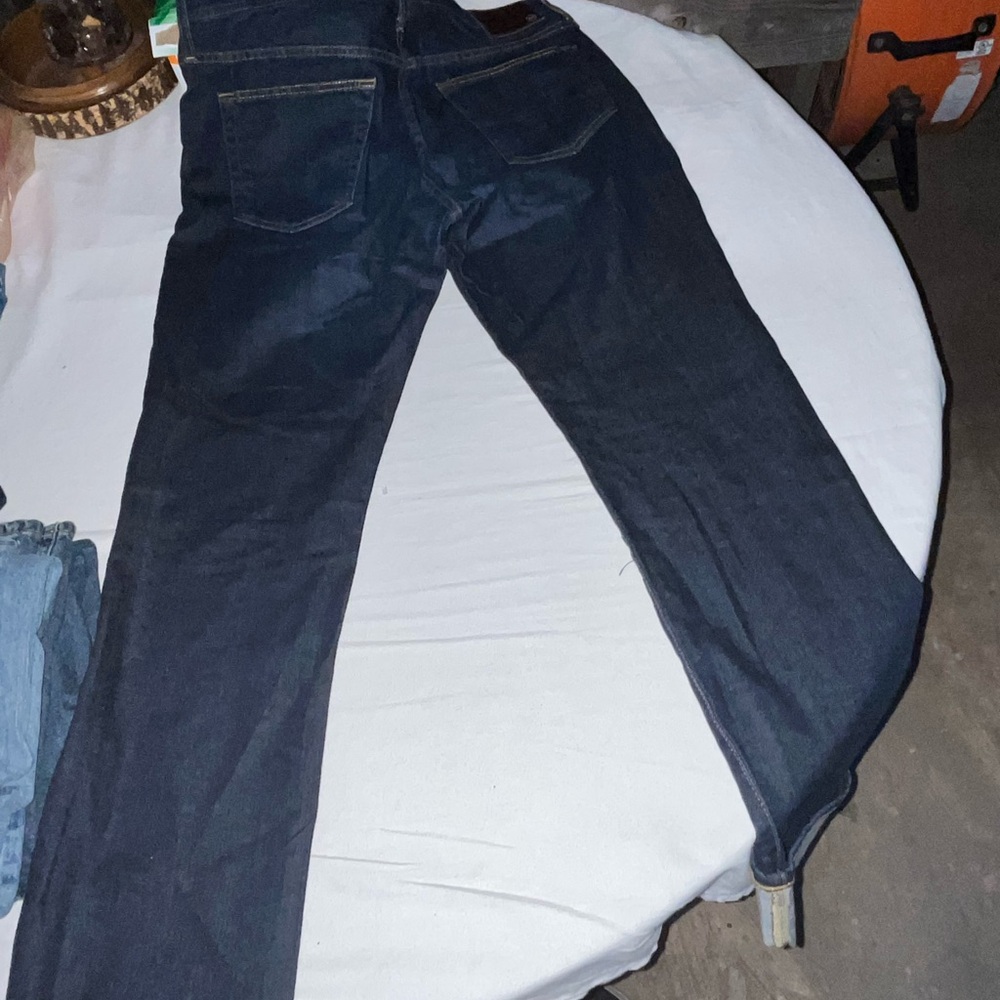 Ag Adriano Goldschmied Blue Straight Jeans